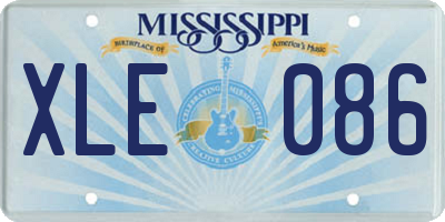 MS license plate XLE086