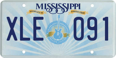 MS license plate XLE091