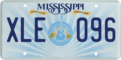 MS license plate XLE096