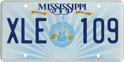 MS license plate XLE109