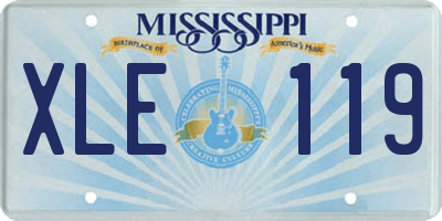 MS license plate XLE119