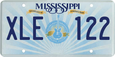 MS license plate XLE122