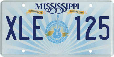 MS license plate XLE125