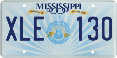 MS license plate XLE130