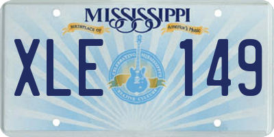 MS license plate XLE149