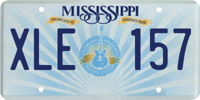 MS license plate XLE157