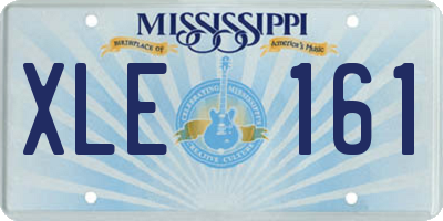 MS license plate XLE161