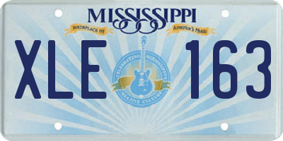 MS license plate XLE163