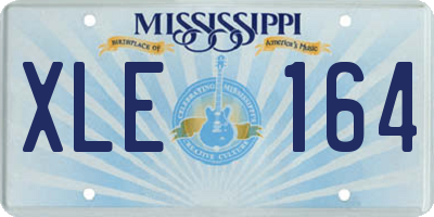 MS license plate XLE164