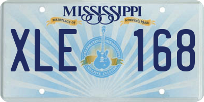 MS license plate XLE168