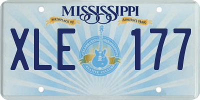 MS license plate XLE177