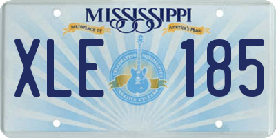 MS license plate XLE185
