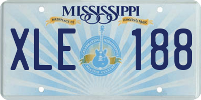 MS license plate XLE188