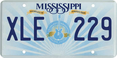 MS license plate XLE229