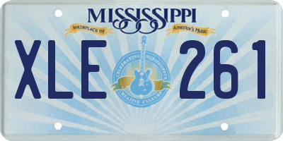 MS license plate XLE261