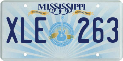 MS license plate XLE263