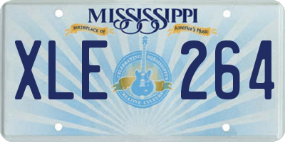 MS license plate XLE264