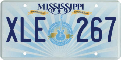 MS license plate XLE267