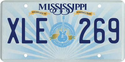 MS license plate XLE269