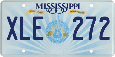 MS license plate XLE272
