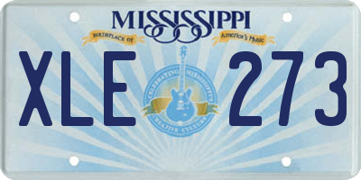 MS license plate XLE273