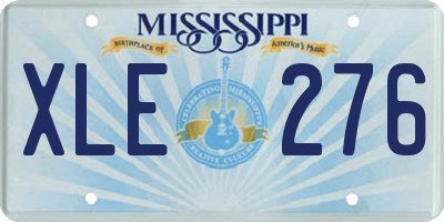 MS license plate XLE276