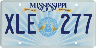 MS license plate XLE277