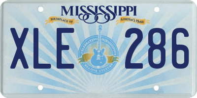MS license plate XLE286