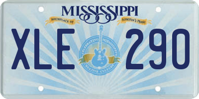 MS license plate XLE290