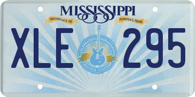MS license plate XLE295