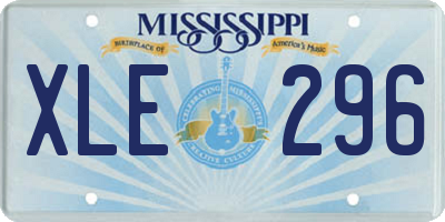 MS license plate XLE296
