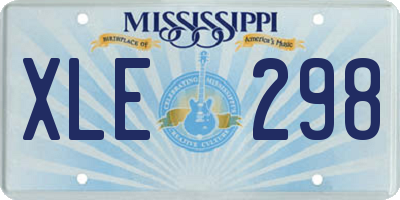 MS license plate XLE298