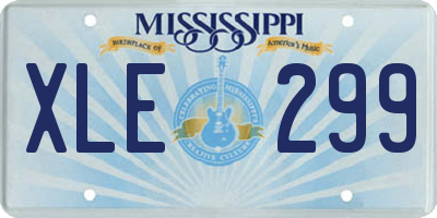 MS license plate XLE299