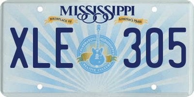 MS license plate XLE305