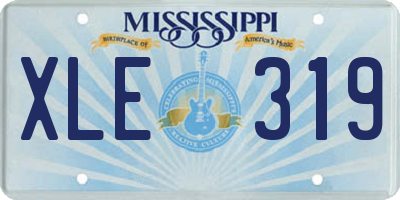 MS license plate XLE319