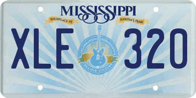 MS license plate XLE320