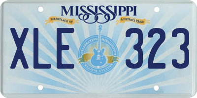 MS license plate XLE323