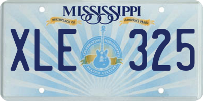 MS license plate XLE325