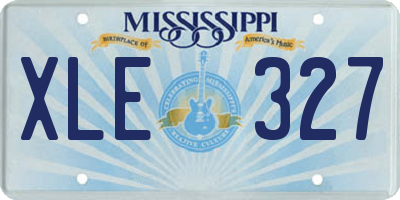 MS license plate XLE327