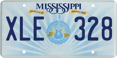 MS license plate XLE328
