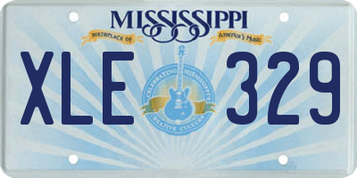 MS license plate XLE329