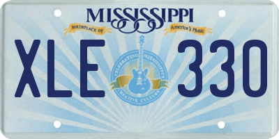 MS license plate XLE330