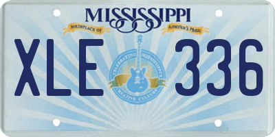 MS license plate XLE336