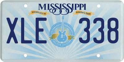 MS license plate XLE338