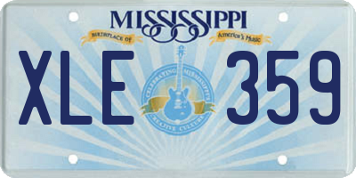 MS license plate XLE359