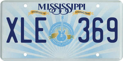 MS license plate XLE369