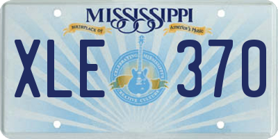 MS license plate XLE370