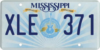 MS license plate XLE371