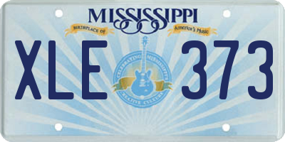 MS license plate XLE373
