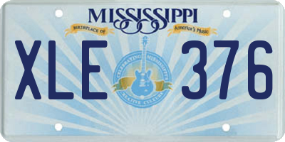 MS license plate XLE376